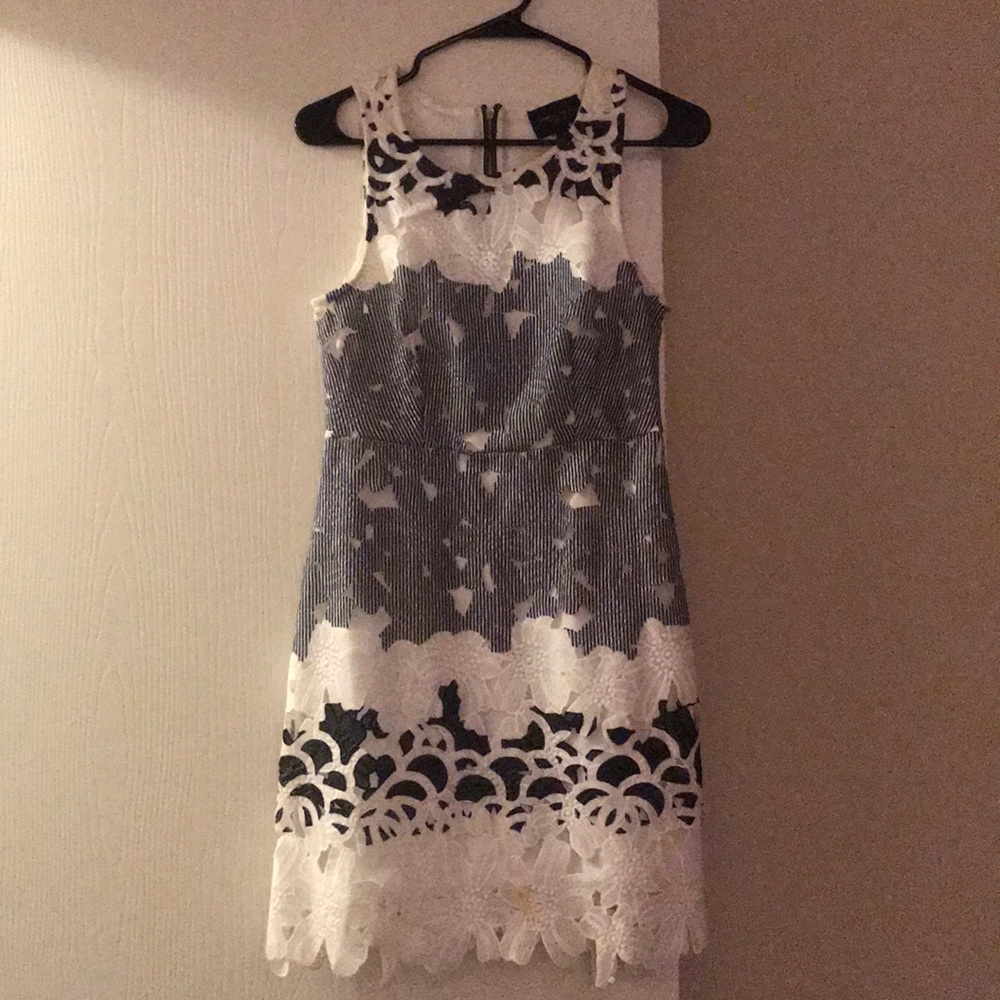 Knee length, floral detail dress.